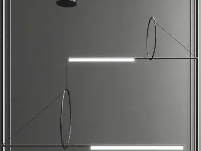 Siris linear pendants 3D model