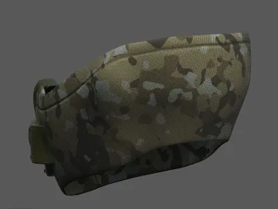 Gas mask protection futuristic technology fantasy  Low-poly 3D model