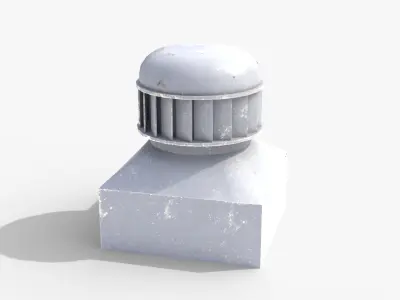 Roof Air Conditioner Ventilator Fan Low-poly 3D model