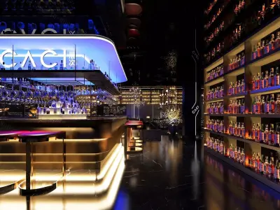 nightclub interior of with neon lights  3D model