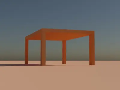 wood table  Low-poly 3D model