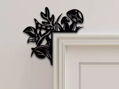 Mushroom Door Corner Decor 3D print model