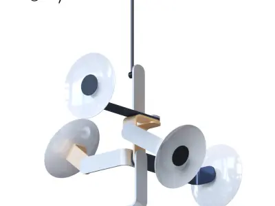 Elbo 5-1 chandelier 3D model