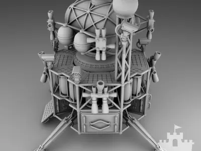 Martian weather station curiosity 3D print model