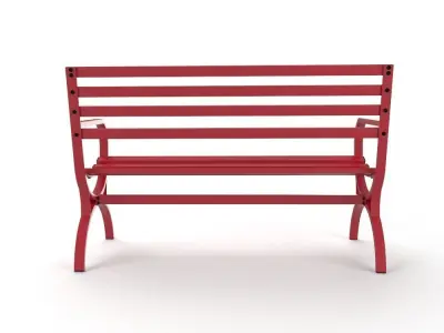 Metal bench 1250mm length Low-poly 3D model