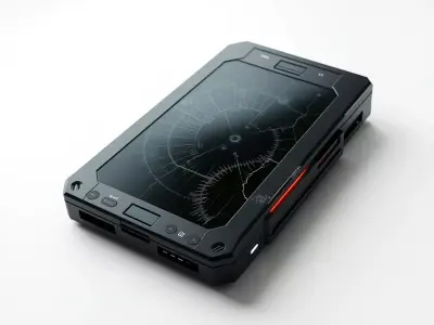 Rugged SciFi Data Pad Low-poly 3D model
