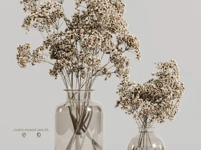 plants bouquet vase 33  3D model