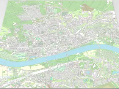 Cityscape Torun Poland 3D model