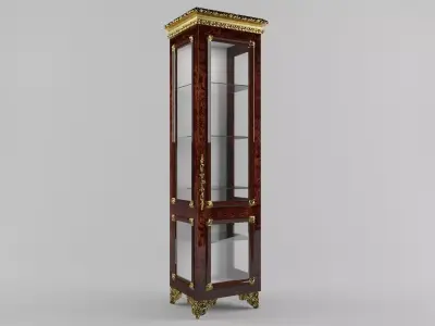 cabinet with glass doors 3D model