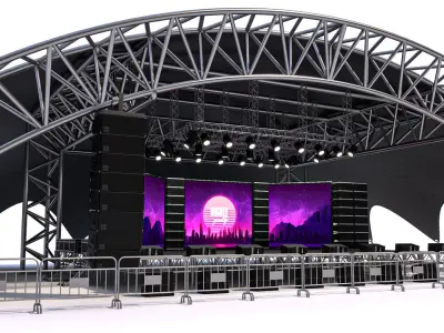 Concert Scene 01 3D model