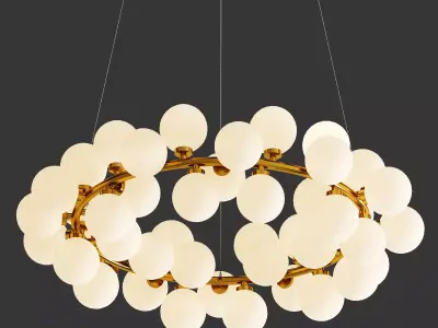 Milk Bubble Round Chandelier 3D model