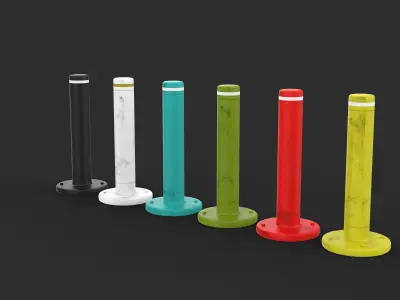 Road Block Pillar  3D model