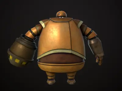  Stylized Robot   Low-poly 3D model