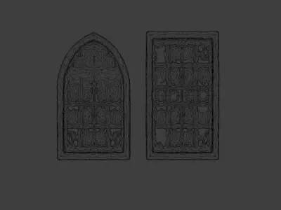 Medieval windows  3D model