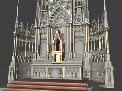 st francis de sales oratory high altar Low-poly 3D model