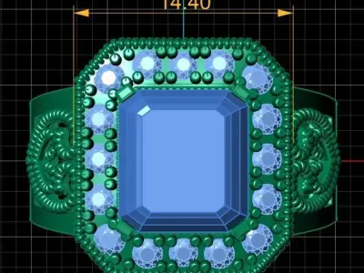 Women Ring light weight ring 3d printable model   3D print model