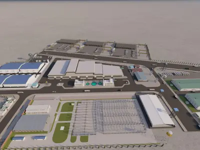 Industrial Factory-Factory building 3D model