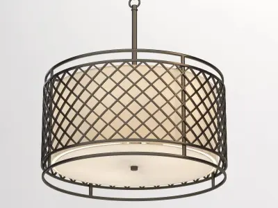 Franklin Iron Works Metal Lattice Pendant 3D model