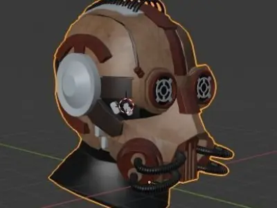 Ewan s Helmet - Steampunk Helmet - Low-poly 3D model