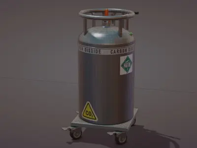 Gas tank Low-poly 3D model
