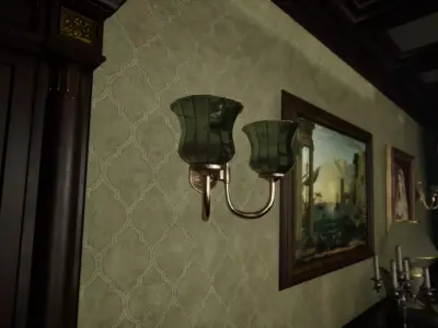 Wall Lamp Low-poly 3D model