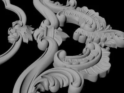 mirror ornate frame 3D model