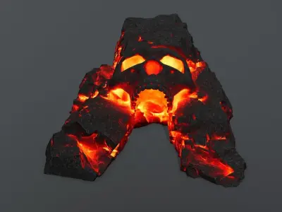 Skull Cave Low-poly 3D model