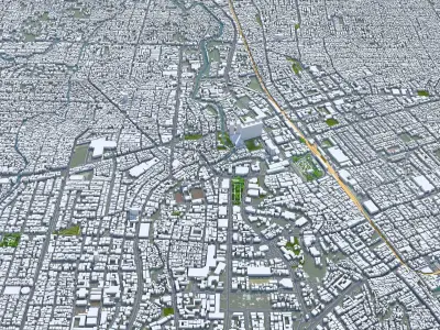 Medan Indonesia 30km Low-poly 3D model