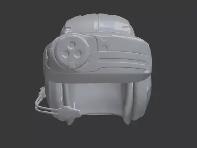 Futuristic Sci Fi Helmet 3D Printable 3D print model