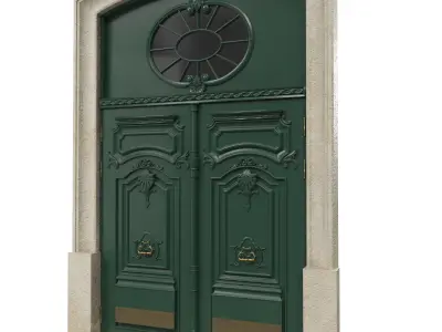 Entrance classic door 34 3D model