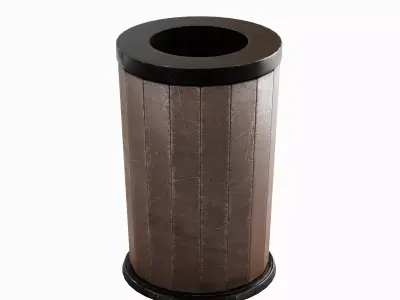 Street Trash Can B 01 Low-poly 3D model
