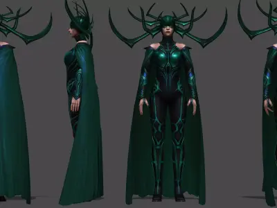 Hela 3d Rigged Model 3D model