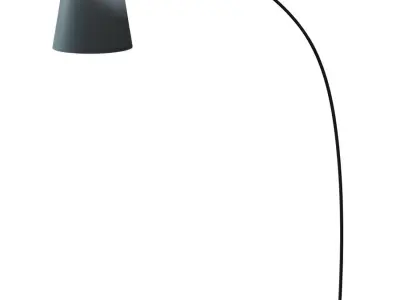 SKOTTORP SKAFTET CRAFT Arched floor lamp grey 3D model