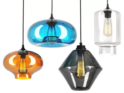 Ceiling lights collection 3D model