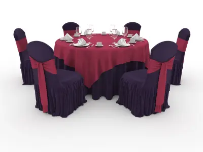 Collection Banquet Table and Chair 21 3D Model Pack