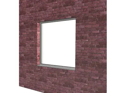 Plain Fixed Window Revit Family 3D model