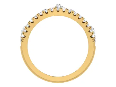 Light Weight Yellow Gold Diamond Ring  -DDS RN 249 3D print model