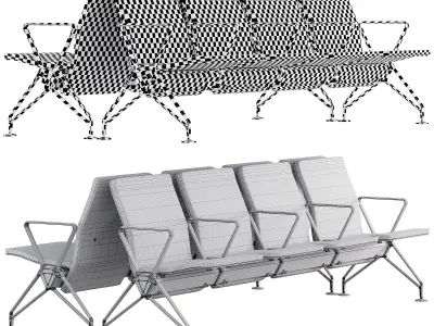 Airline armchair by Vitra 3D model