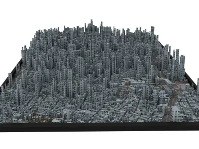 City of Sao Paulo Low-poly 3D model