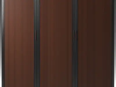 Wardrobe with doors and drawers 3D model get