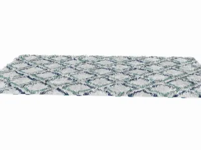 Carpet bathroom rug with pattern 3D model