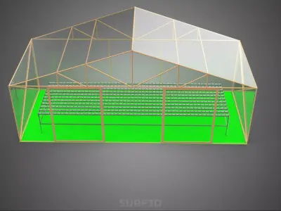 GARDEN HYDROPONIC AEROPONIC GREENHOUSE HOTHOUSE GLASSHOUSE FARM 3D model