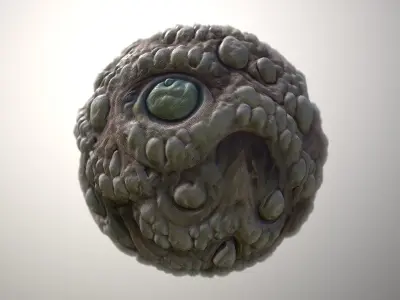 Material Skin Monster 27 Seamless PBR Texture Texture