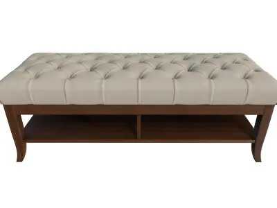  Classic Tufted Bench 3D model