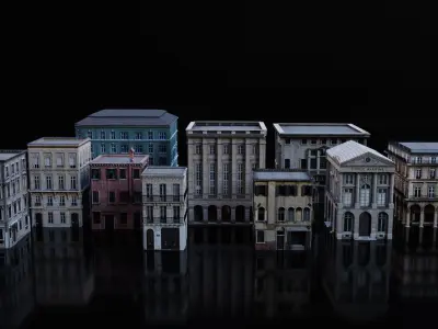 European Buildings Parisian Buildings 3D model