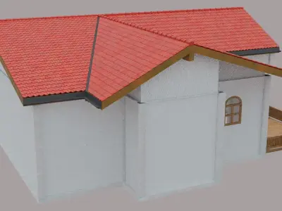 Retro house 3D model buy