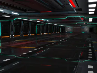 Sci Fi Interior 3D model