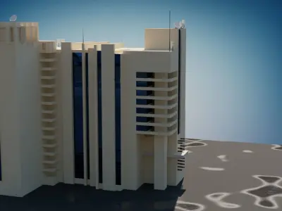 Low - poly Town Free low-poly 3D model