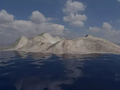 Greek island 3D model