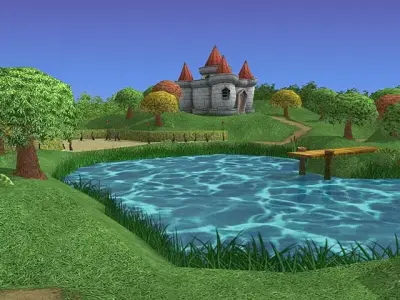 Fantasy village kit Low-poly 3D model